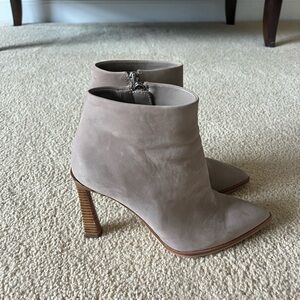 Vince Camuto Tan Heeled Boots with Suede Finish
